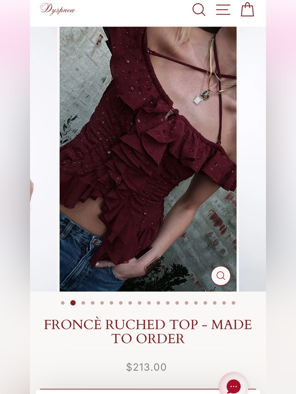Dyspnea Froncé top in Pinot noir -small